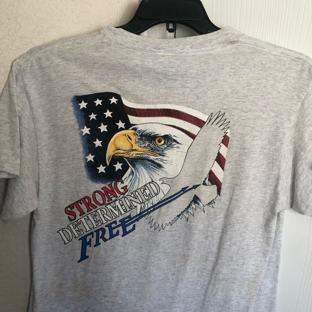 USA tee. Bald eagle decal.